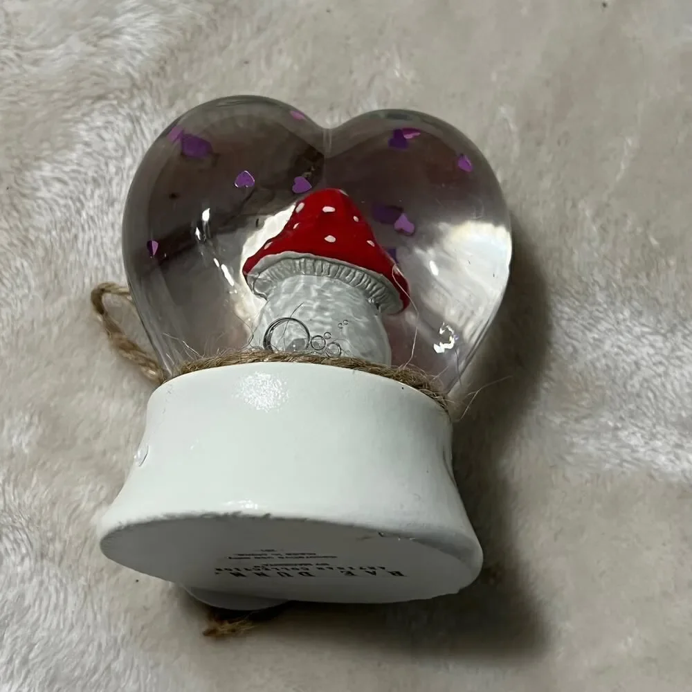Rae Dunn White Red Love Bug Snow Globe Heart Shaped Valentine's Day NEW IN BOX